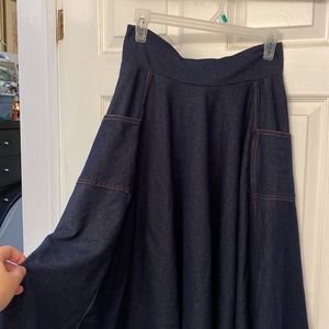 Effie’s Heart Denim Swing or Circle Skirt